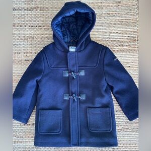 MAYORAL s24m navy duffle coat-zip/toggle closure-patch pockets-LOOKS NEW-unisex